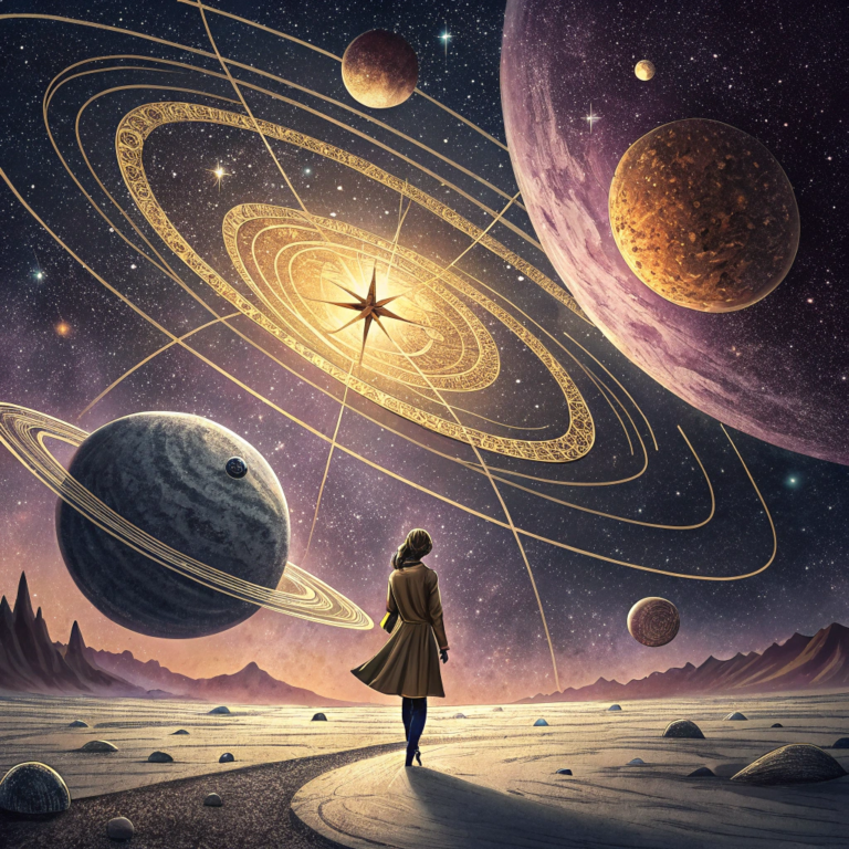 Ilustración inspirada en el lenguaje simbólico de la astrología