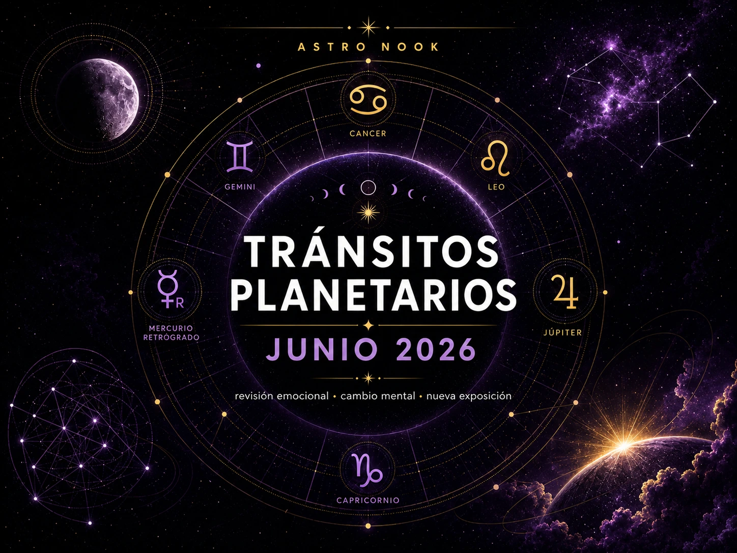 Tránsitos planetarios junio 2026